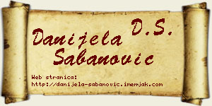 Danijela Šabanović vizit kartica